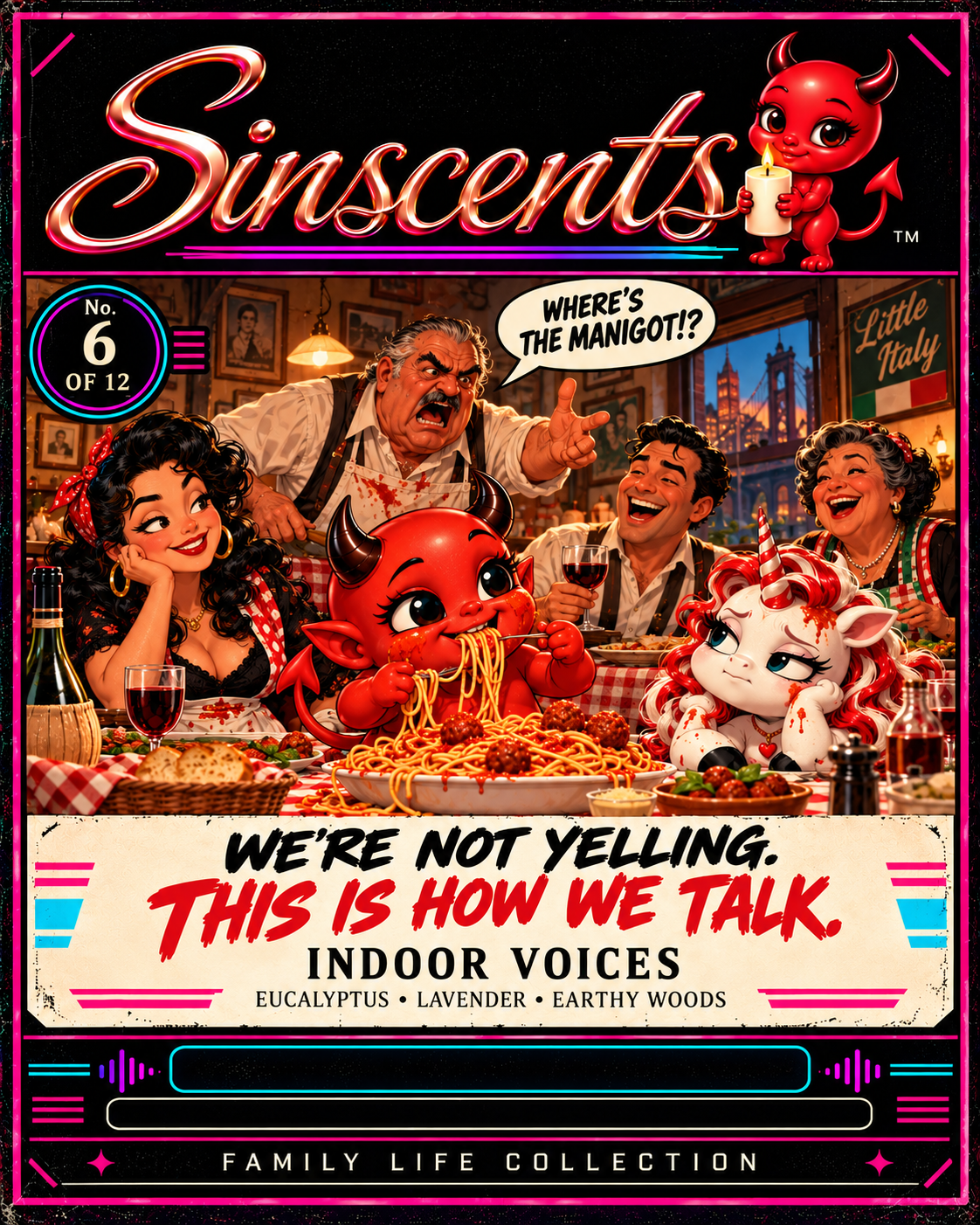 Sinscents Family Dinner Indoor Voices lifestyle image