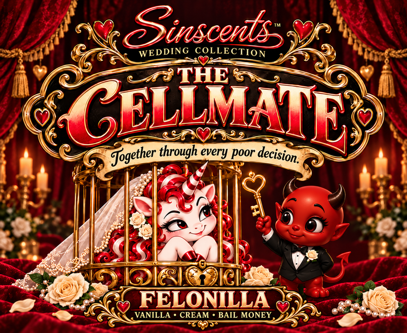 The Cellmate Felonilla candle label