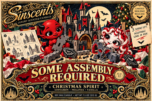 Some Assembly Required — Funny Christmas Candle for Parents by Sinscents alternate product image