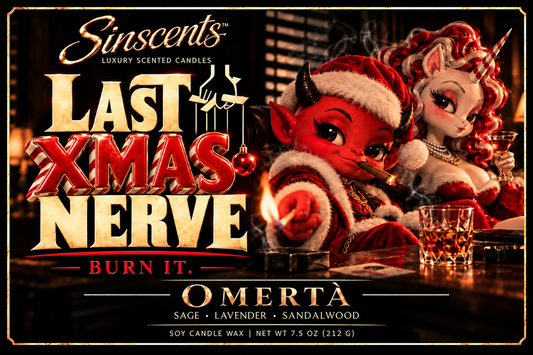 Last Nerve Candle – Omertà Christmas Candle by Sinscents alternate product image