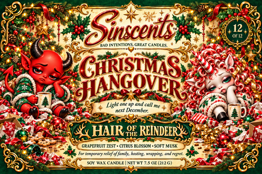 Christmas Hangover – Funny Christmas Candle by Sinscents alternate product image