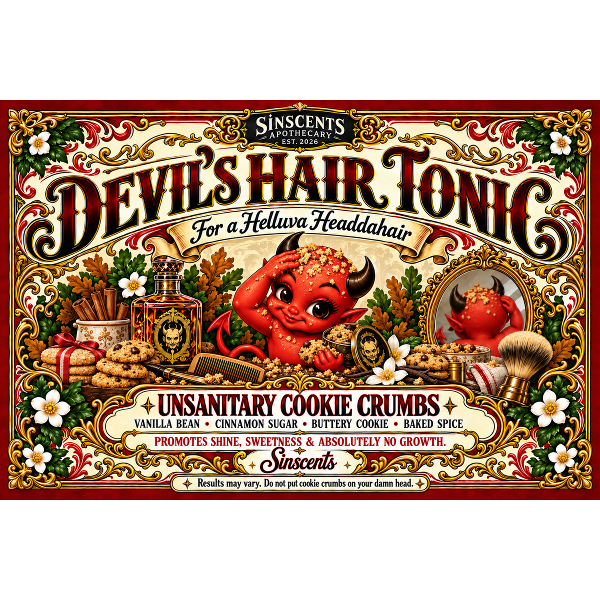 Square label artwork for Devil’s Hair Tonic