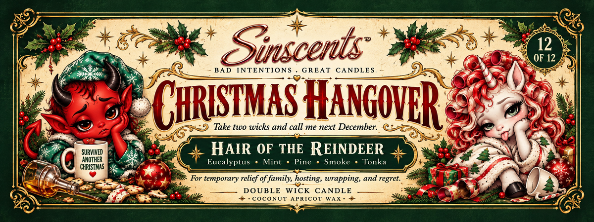 Christmas Hangover – Funny Christmas Candle by Sinscents alternate product image