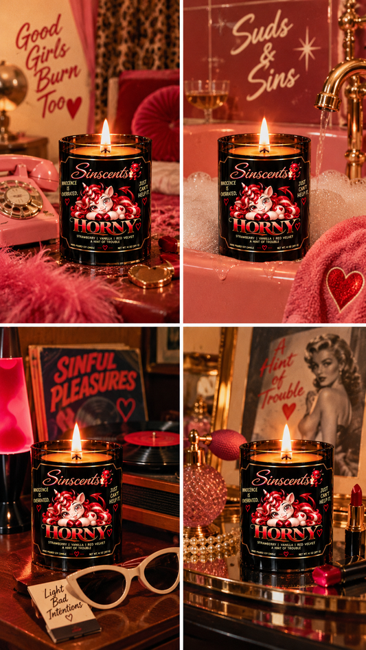 Horny Unicorn Candle - Strawberry Shortcake by Sinscents alternate product image