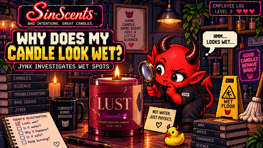 Why Does My Candle Look Wet? Wet Spots Explained | Sinscents