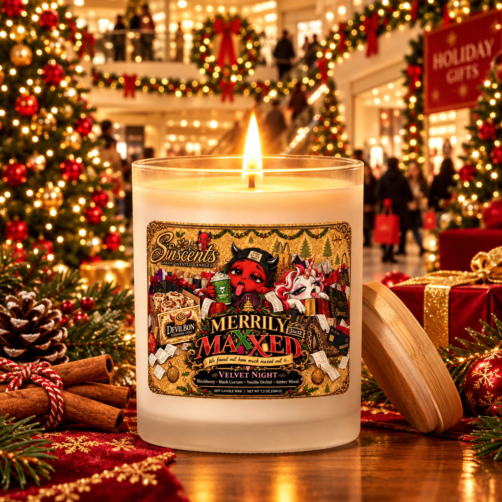Merrily Maxxed — Velvet Night Oakmoss & Amber Christmas Candle by Sinscents alternate product image