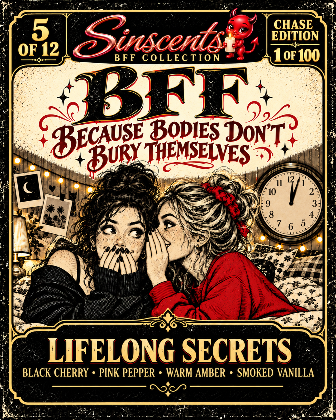 BFF Lifelong Secrets Family Life candle label