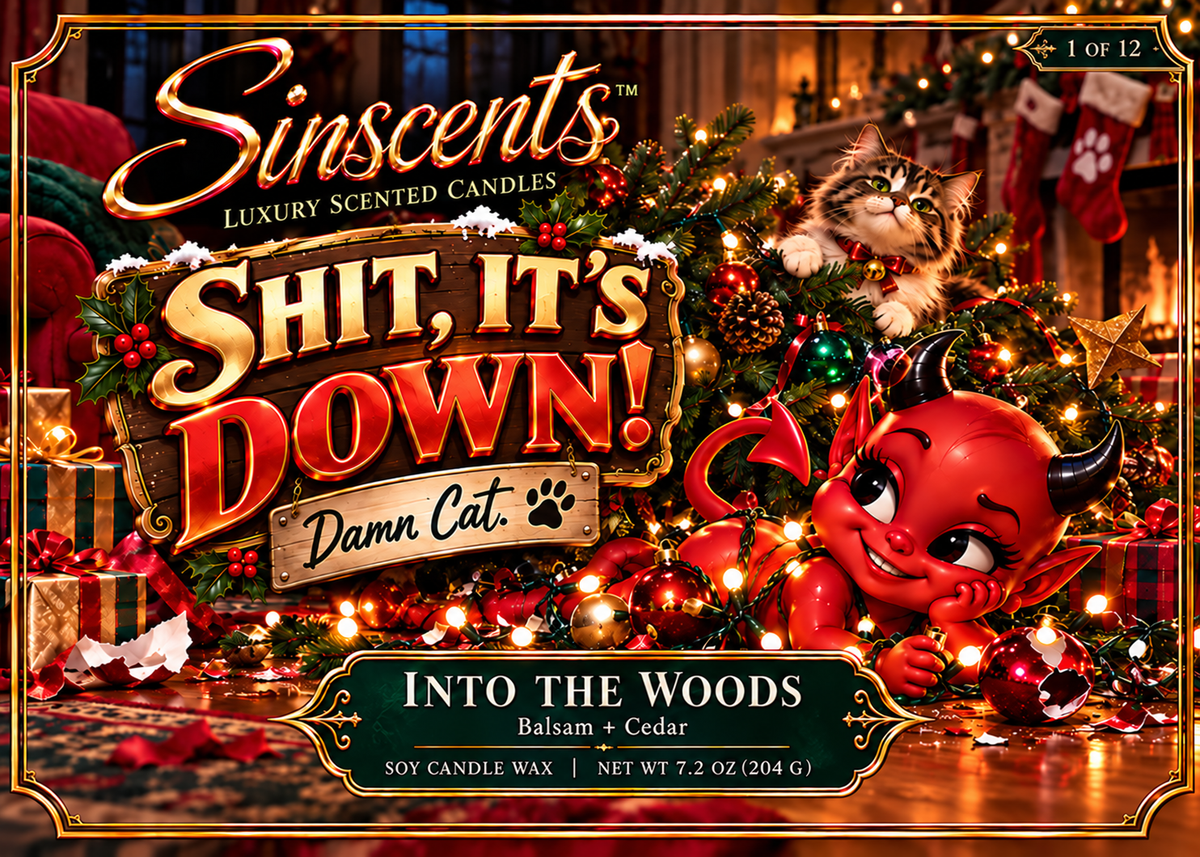 Shit, It’s Down! — Balsam & Cedar Christmas Tree Candle by Sinscents alternate product image