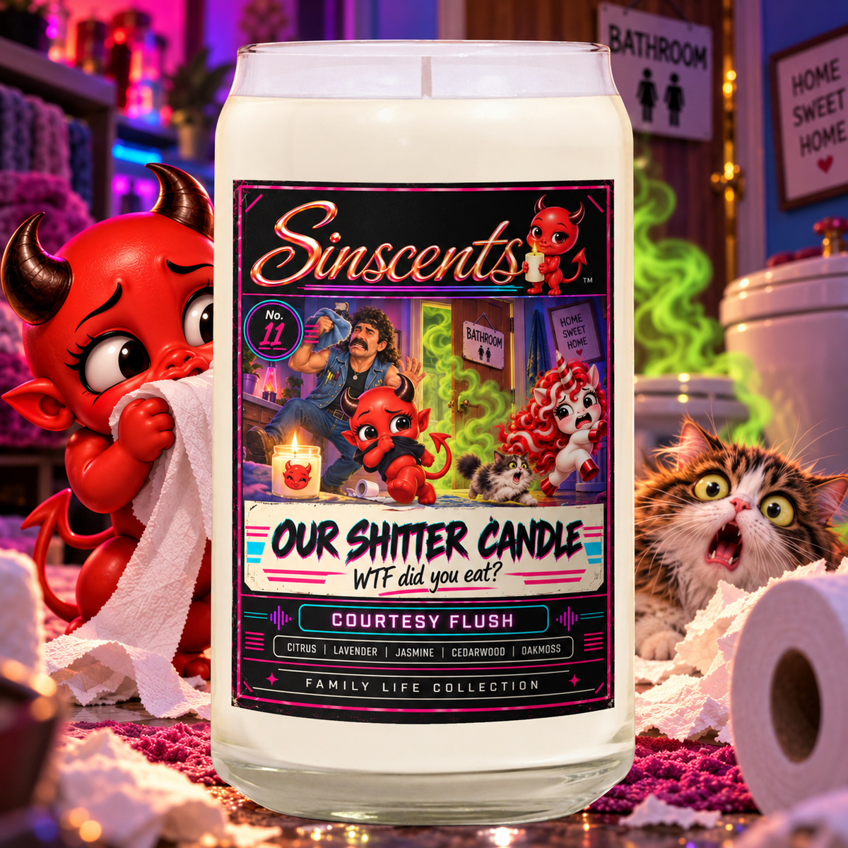 Our Shitter Candle by Sinscents lifestyle image