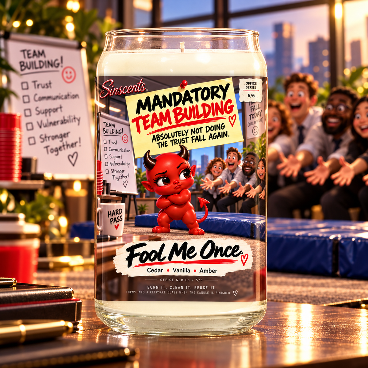 Mandatory Team Building — Funny Office Gift Candle by Sinscents product image
