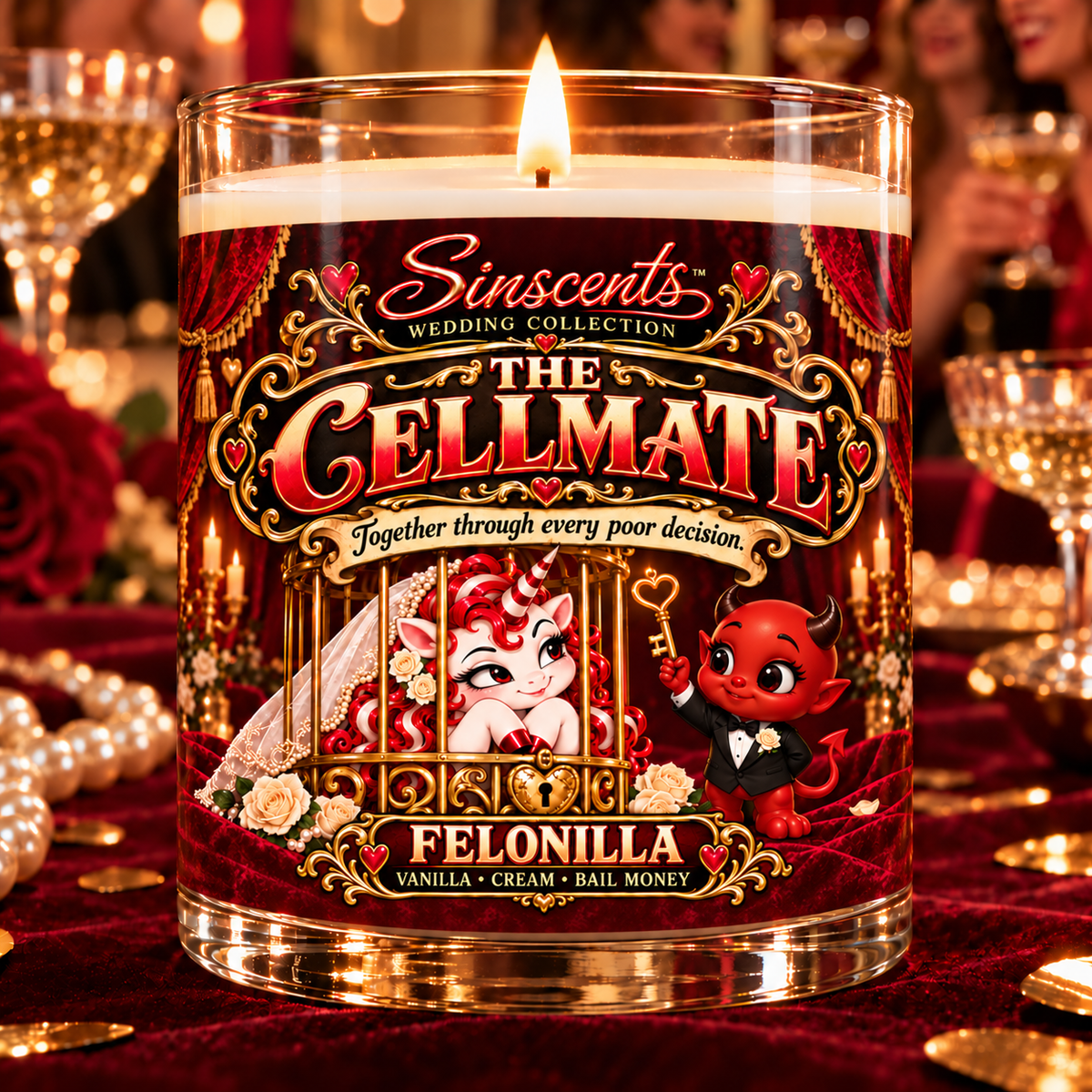 The Cellmate Felonilla candle hero