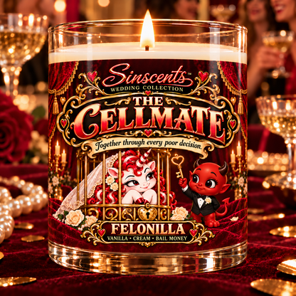 The Cellmate Felonilla candle hero