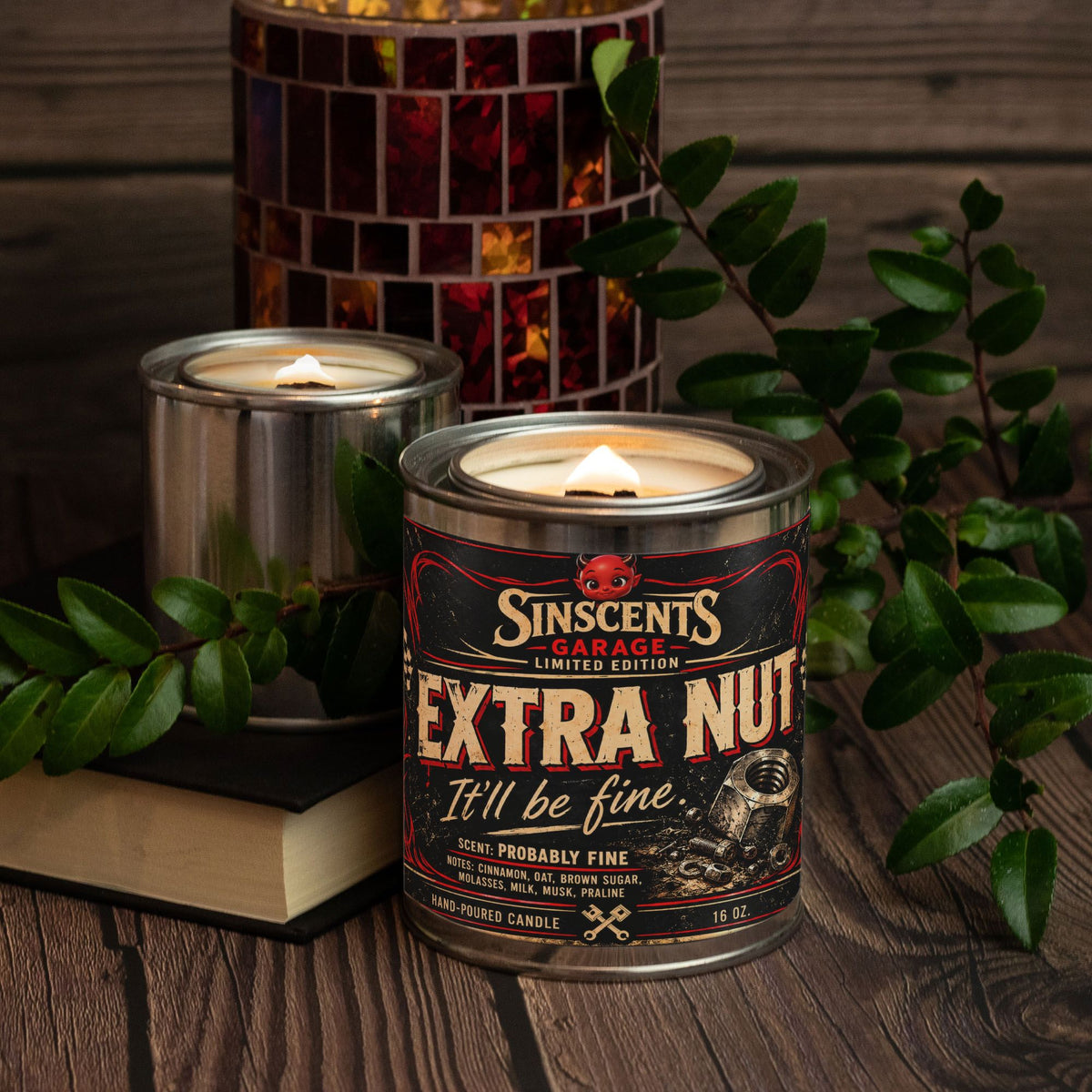 Sinscents Garage Extra Nut 16 oz paint can candle