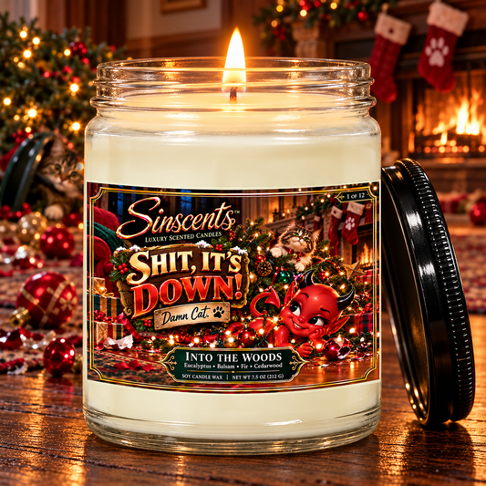 Shit, It’s Down! — Fresh Balsam Christmas Tree Candle by Sinscents product image