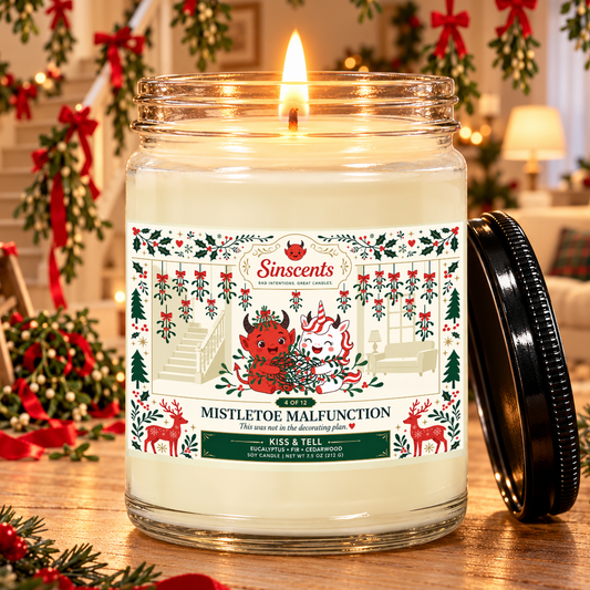 Mistletoe Malfunction — Kiss & Tell Christmas Candle by Sinscents product image
