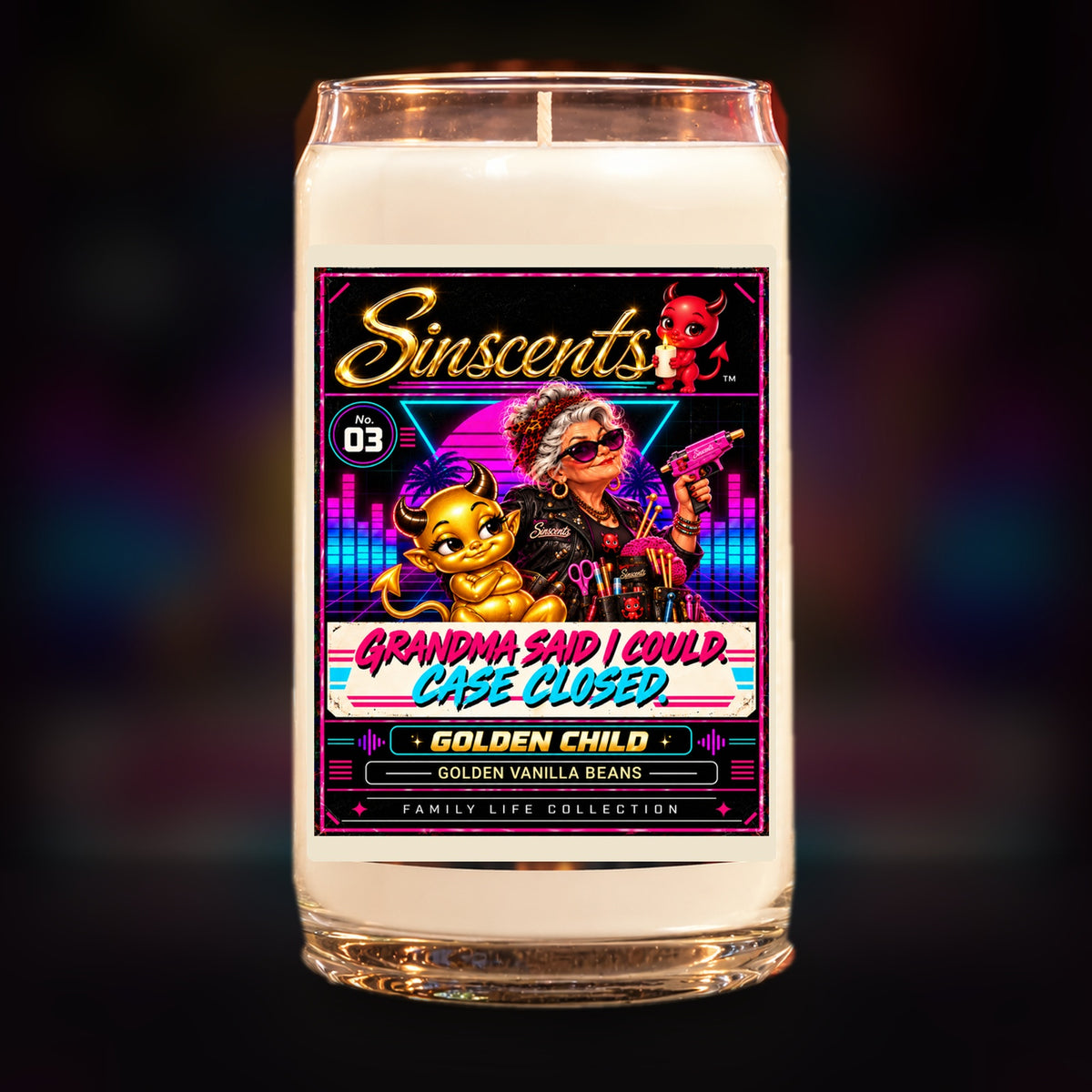 Grandma Said I Could Case Closed Golden Child funny grandma candle