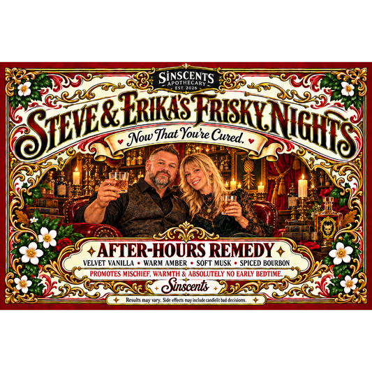 Square label artwork for Frisky Nights