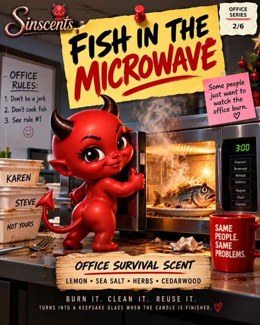 Fish in the Microwave — White Elephant Candle Gift by Sinscents lifestyle image