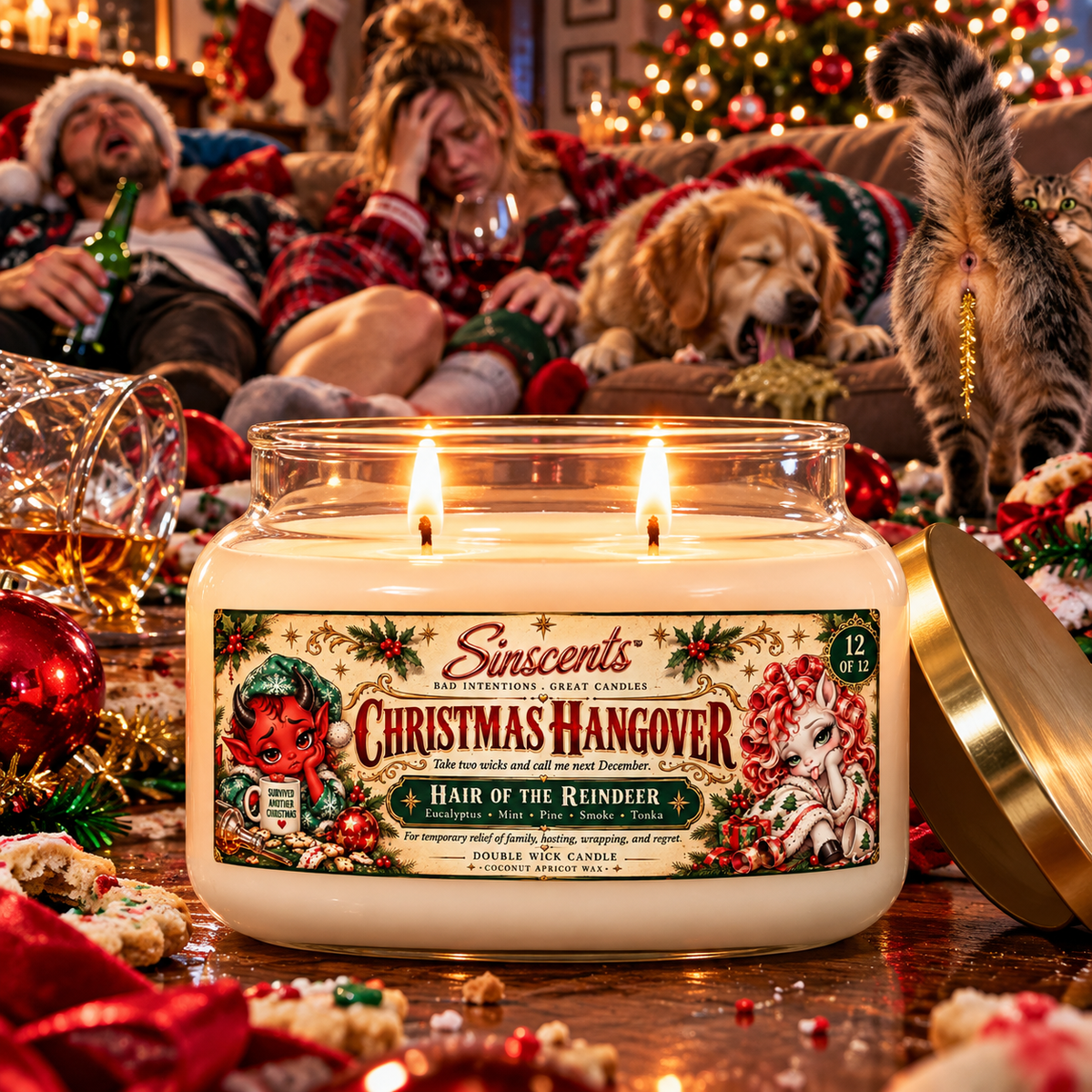Christmas Hangover – Funny Christmas Candle by Sinscents product image