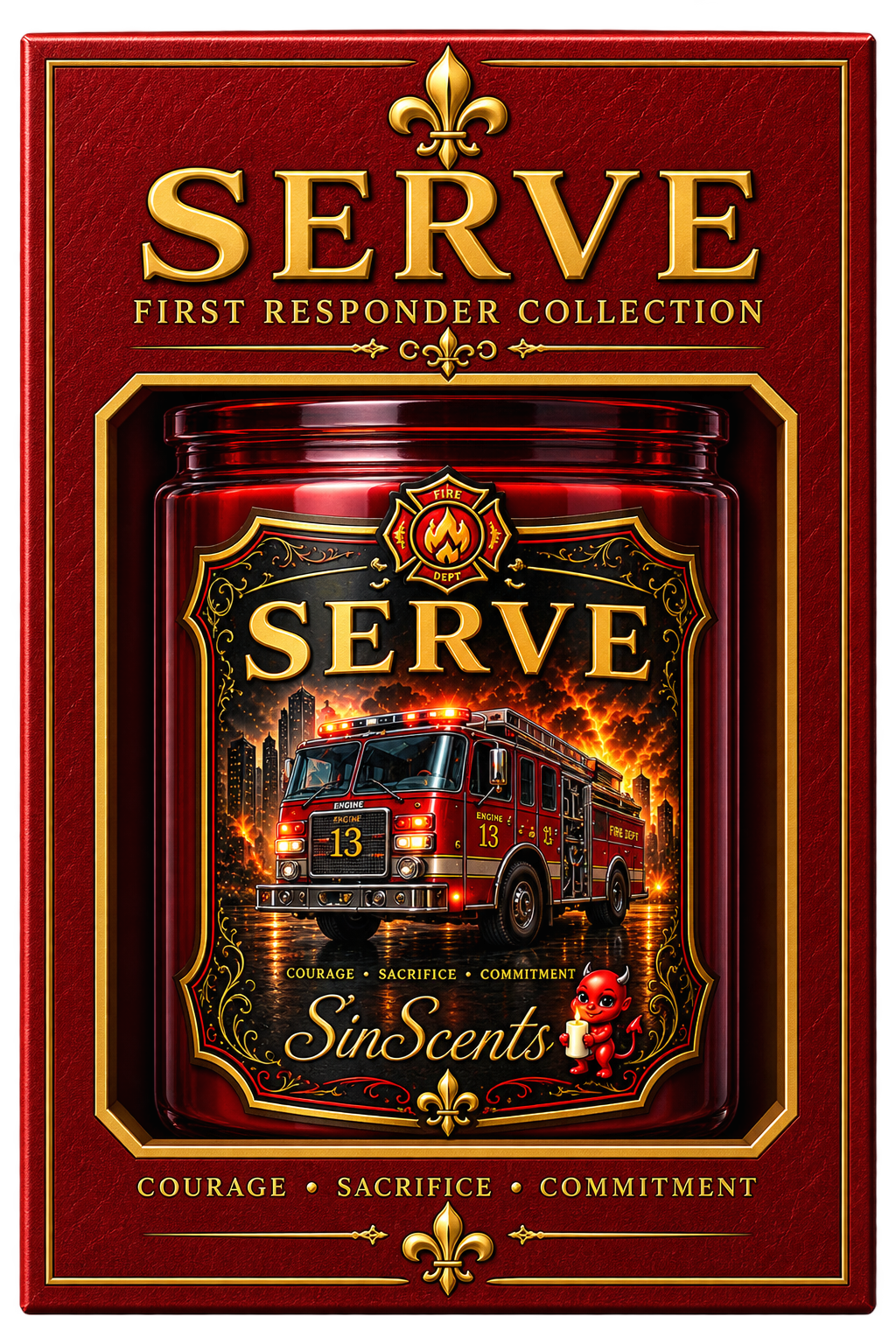 PRE-ORDER: Serve Firefighter Candle – Fireside Rescue