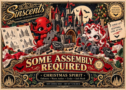Some Assembly Required — Funny Christmas Candle for Parents by Sinscents alternate product image