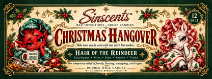 Christmas Hangover – Funny Christmas Candle by Sinscents alternate product image