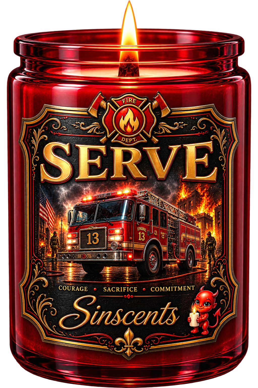 PRE-ORDER: Serve Firefighter Candle – Fireside Rescue