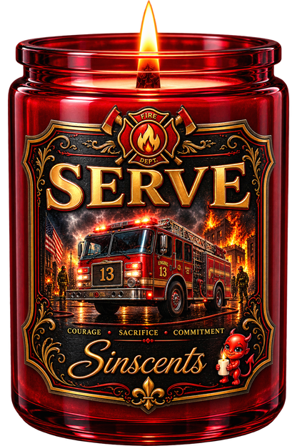 PRE-ORDER: Serve Firefighter Candle – Fireside Rescue