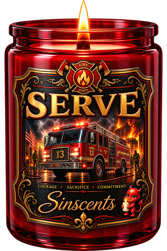 PRE-ORDER: Serve Firefighter Candle – Fireside Rescue