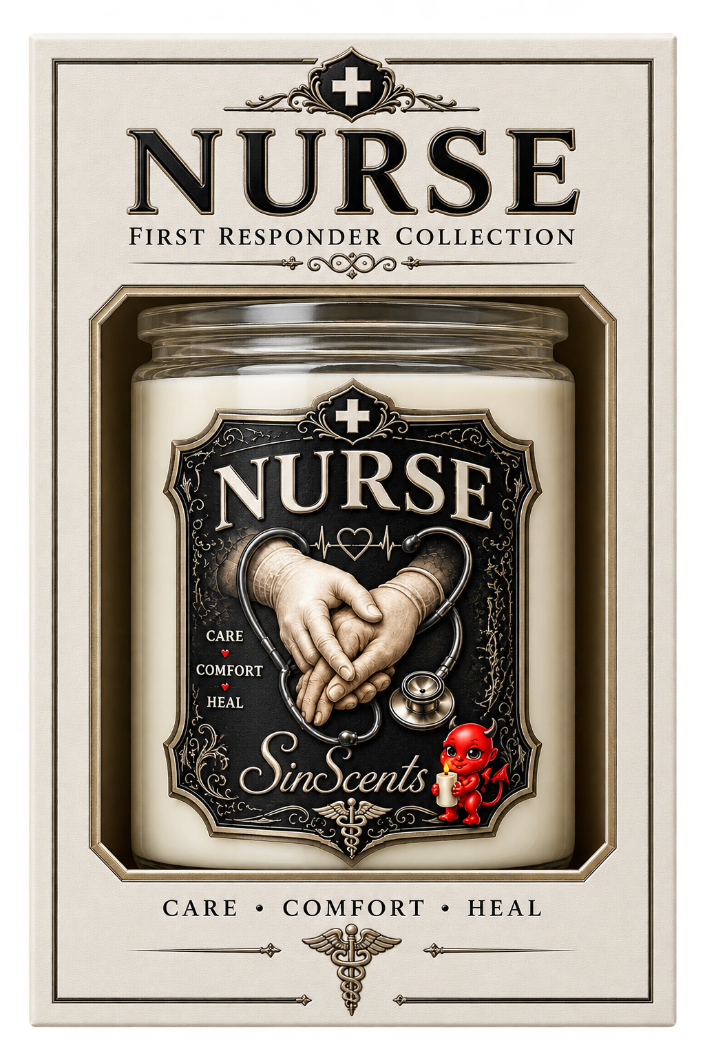 PRE-ORDER: First Responder Candle Gift Set – Serve, Protect & Nurse