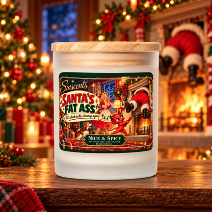 Santa’s Fat Ass Is Stuck in the Chimney — Cinnamon Chai Christmas Candle by Sinscents alternate product image