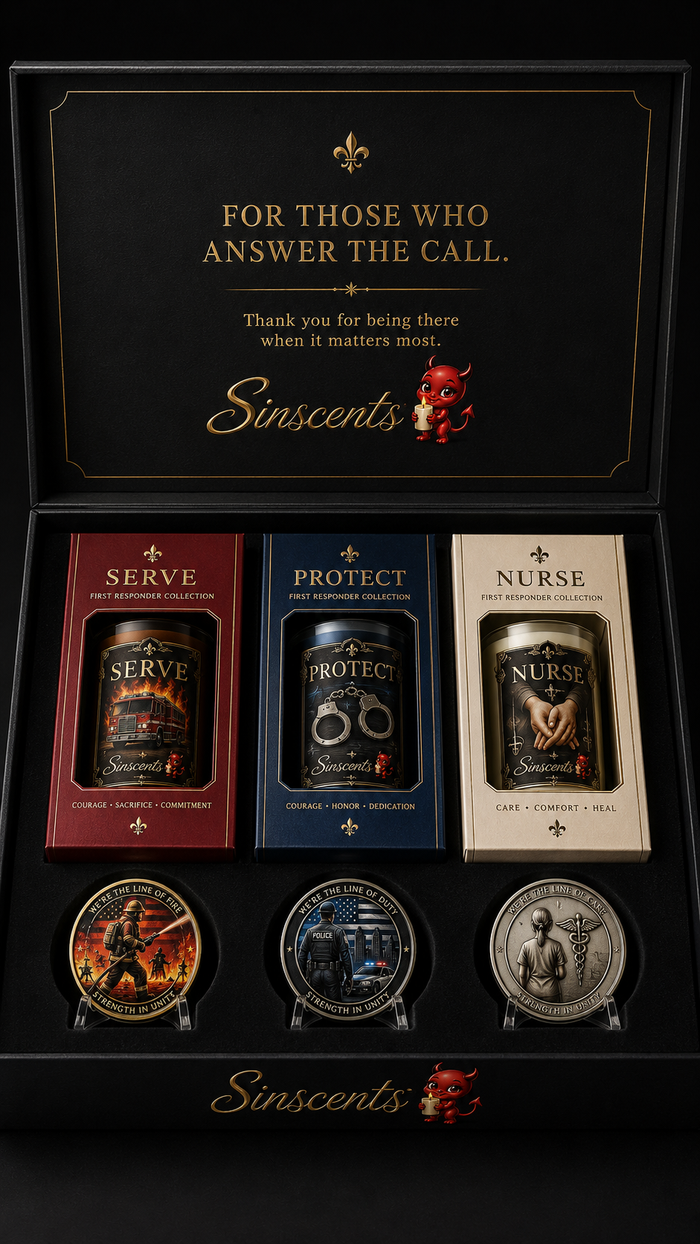 PRE-ORDER: First Responder Candle Gift Set – Serve, Protect & Nurse