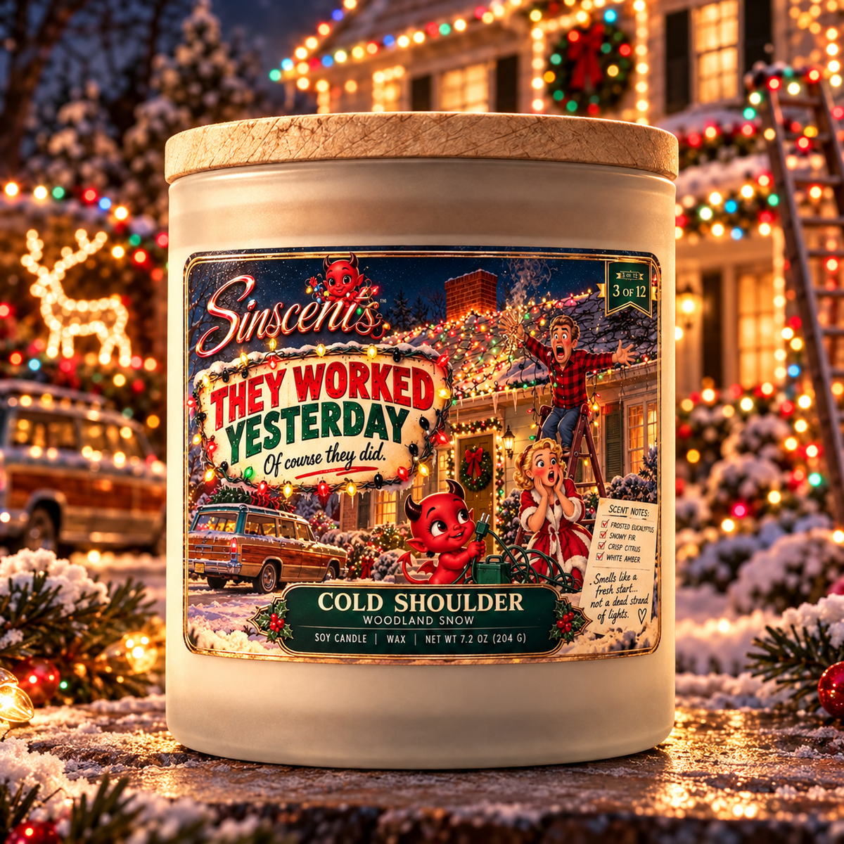 They Worked Yesterday — Cold Shoulder Christmas Candle by Sinscents product image